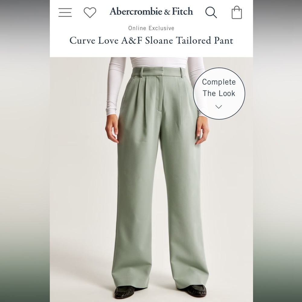 Curve Love A&F Sloane Tailored Pant